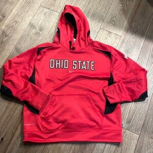 Nike Red and Black Ohio State Hoodie